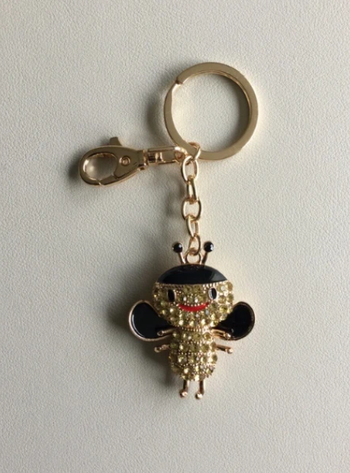 Porte-clés métal abeille