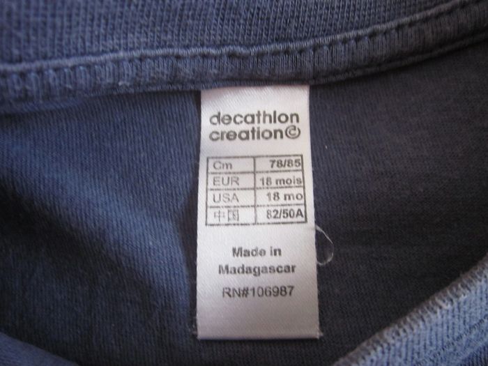 T-Shirt manches courtes bleu 18 mois - photo numéro 3