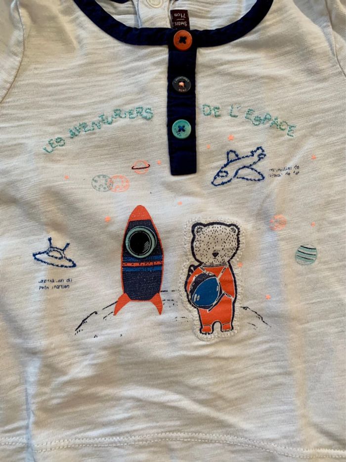 Tee-shirts légé manches longues 9 mois - photo numéro 2