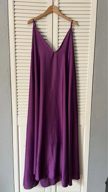 Robe longue satin