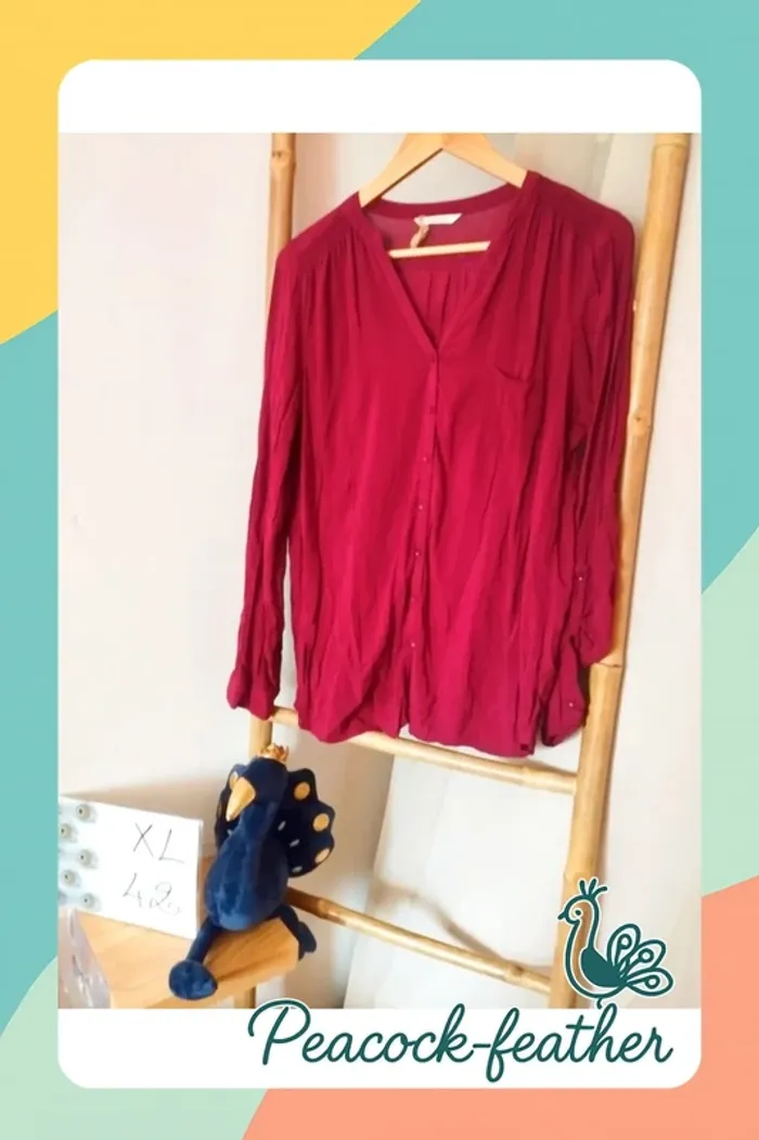 Blouse bordeaux xl camaieu