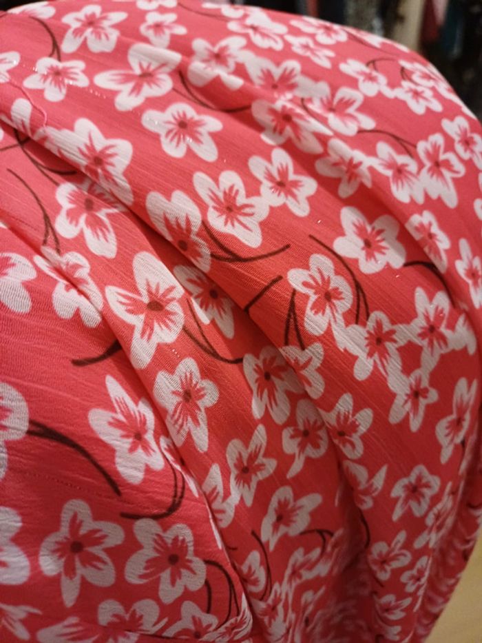 Robe longue rose cache-coeur Fleurie Maëlle taille S 36 - photo numéro 10