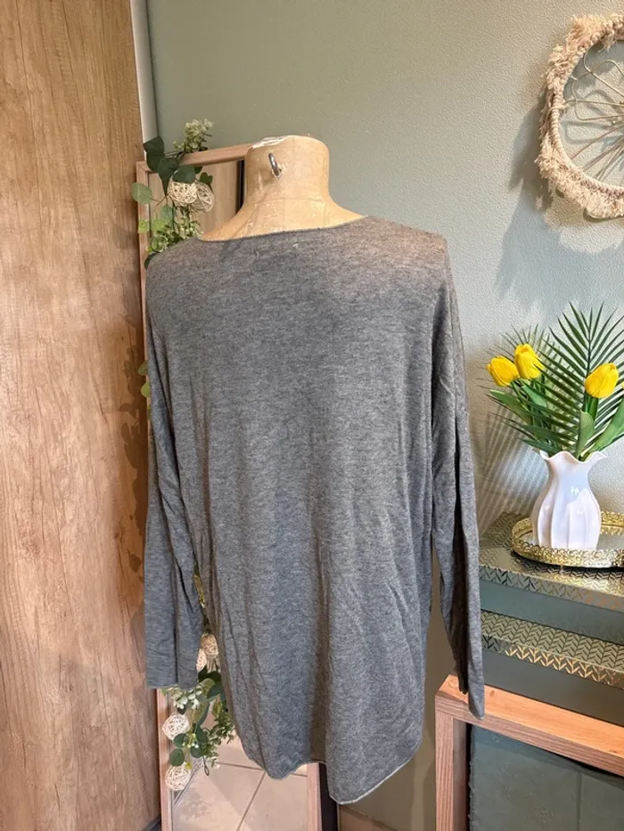 Très joli pull tout doux avec inscription, amour et cœur doré, femme - photo numéro 4