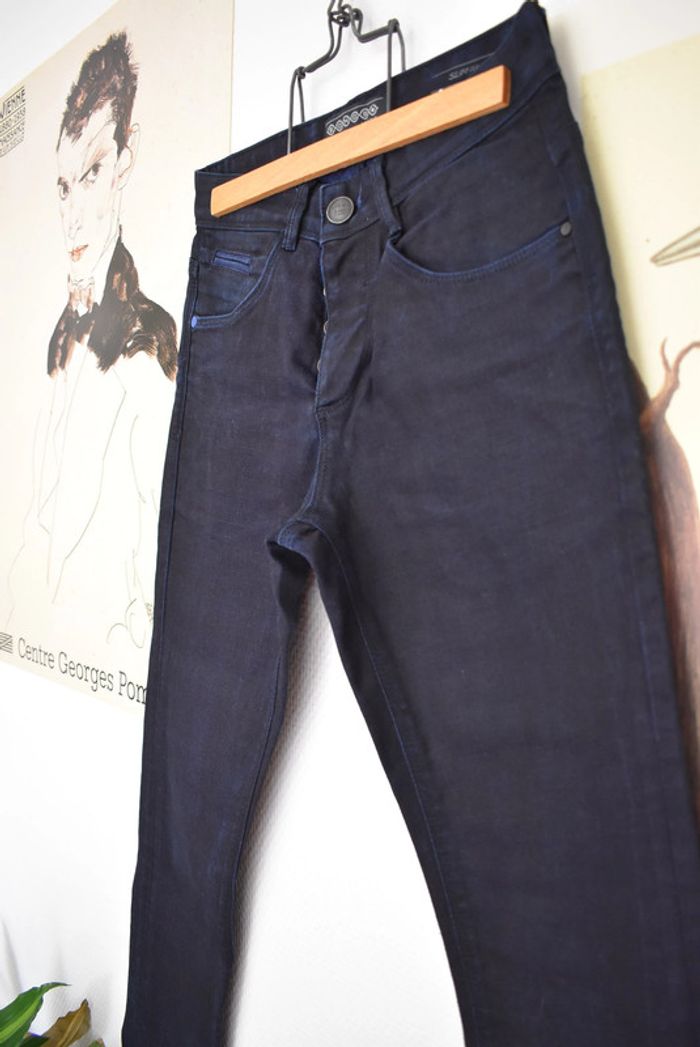 jeans brut bleu foncé