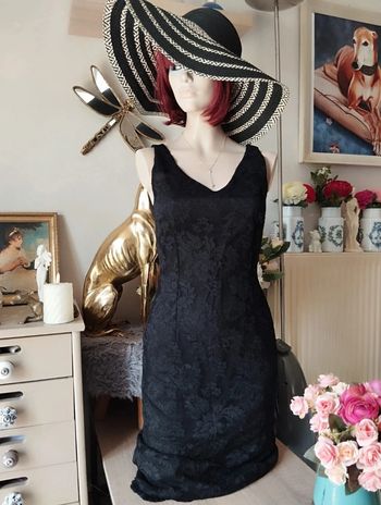 🖤Robe Dentelle Résille Fleurie T32/34 Caroll🖤
