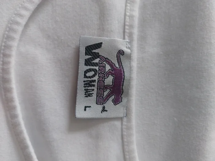 T-shirt blanc avec design à motif violet Airness Taille L - photo numéro 5