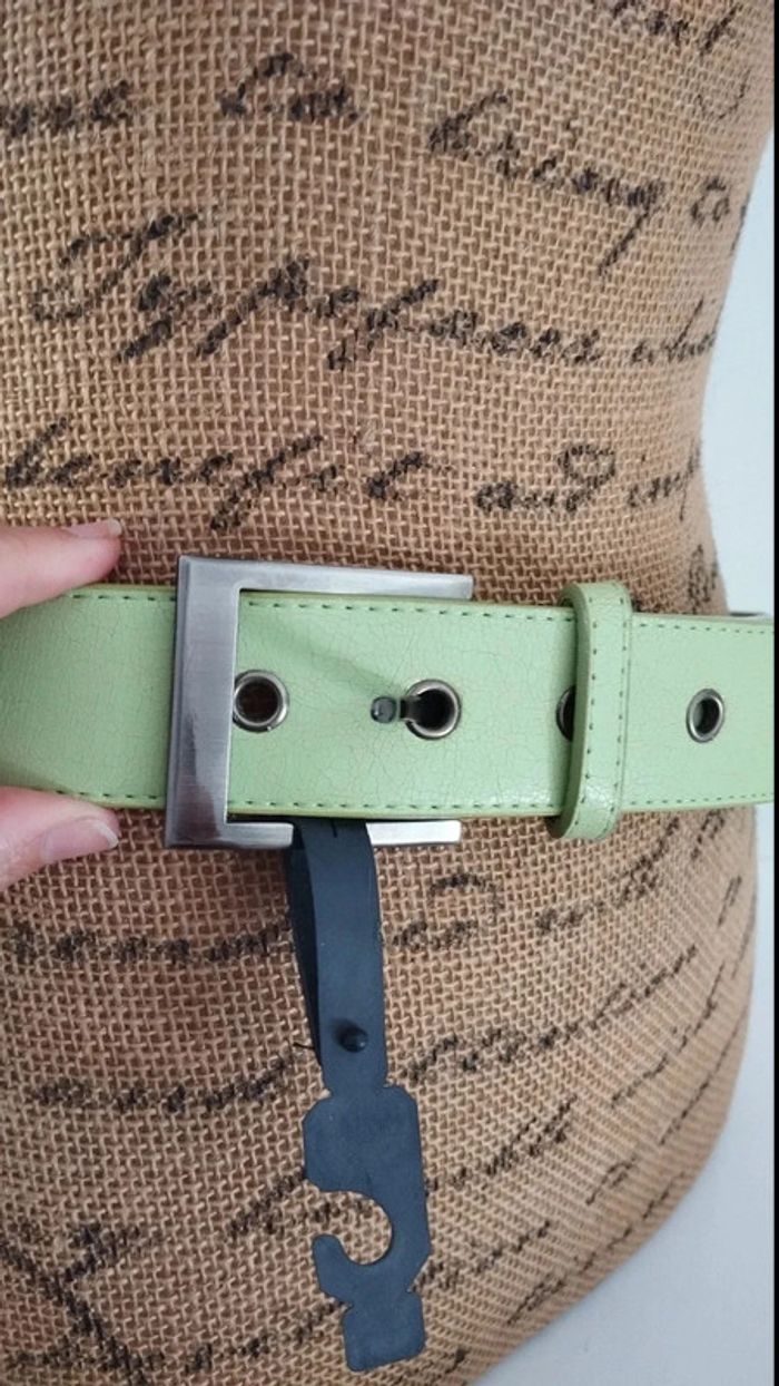 Ceinture verte multi boucles 90 cm femme - photo numéro 7