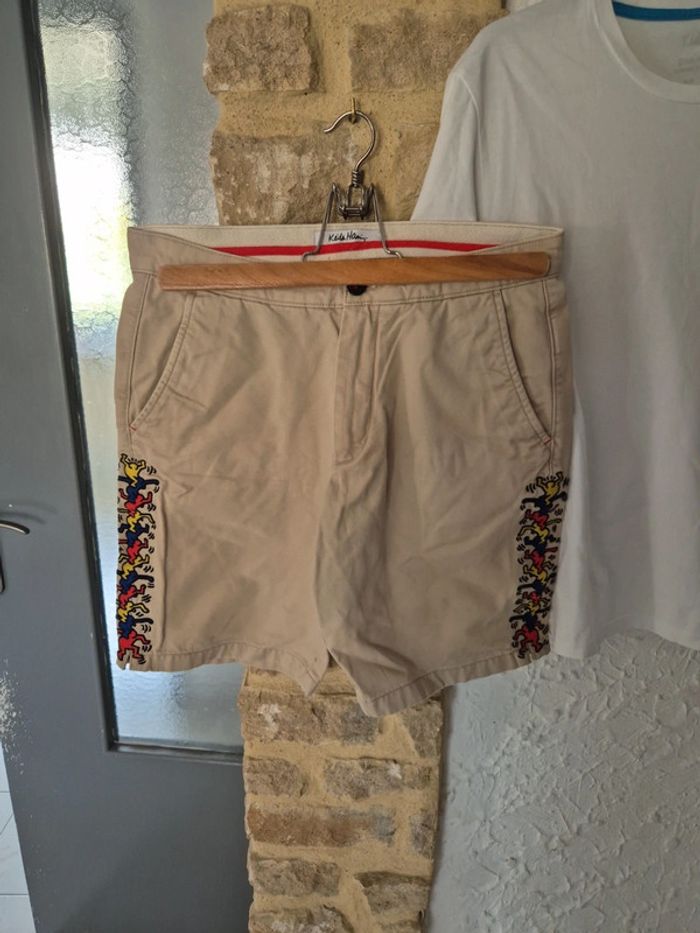 Ensemble original Tee-shirt et short Keith Haring taille S - photo numéro 2