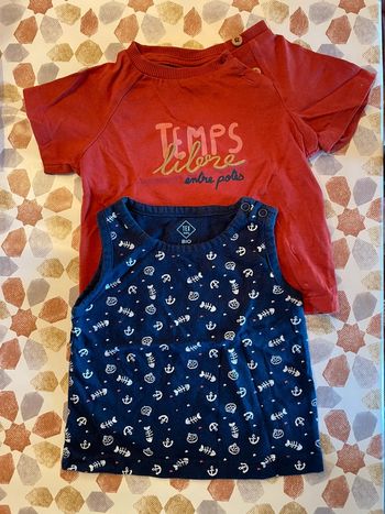 Lot de 2 t-shirts 6mois