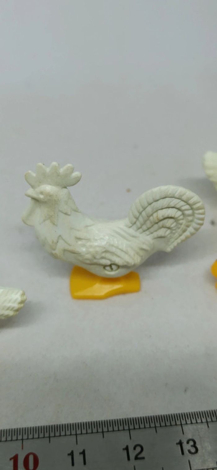 Coq poules blancs vintage avec poussins playmobil - photo numéro 4