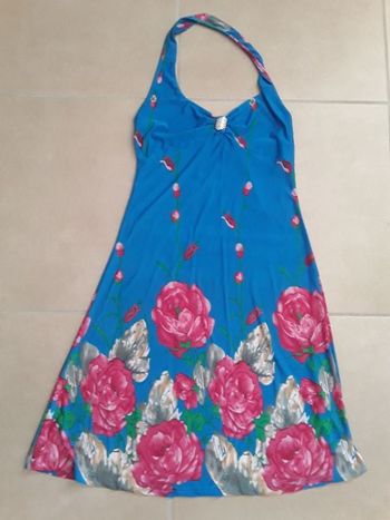 Robe dos nu fleurie et bleue L/XL JUST FOR U TBE