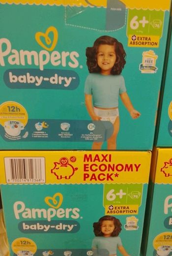 2 cartons de couches pampers taille 6 +