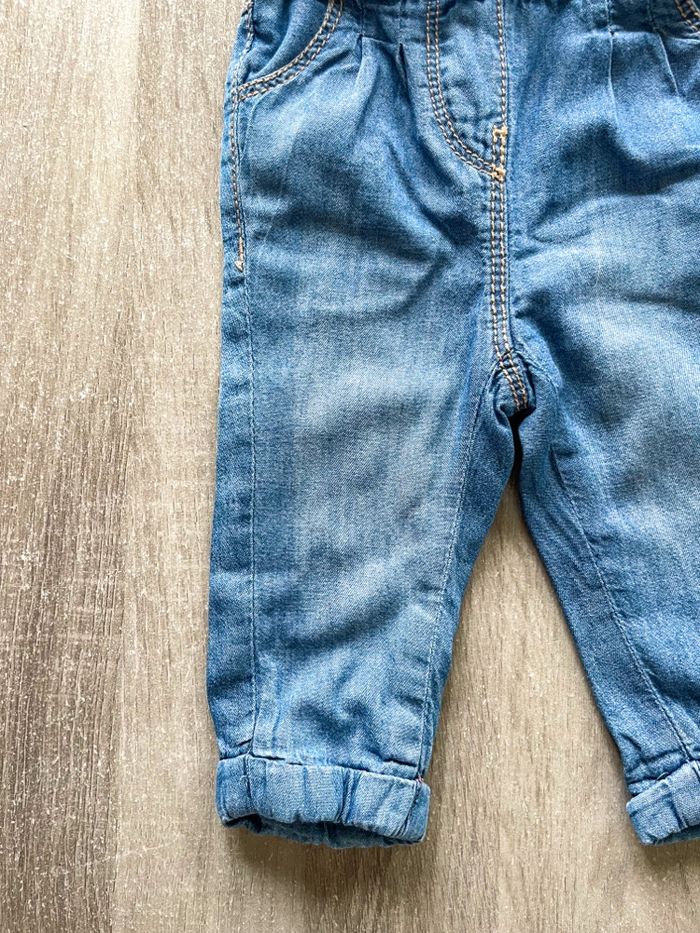 Jean à noeud bébé fille Tape à l’œil taille 3 mois - photo numéro 3