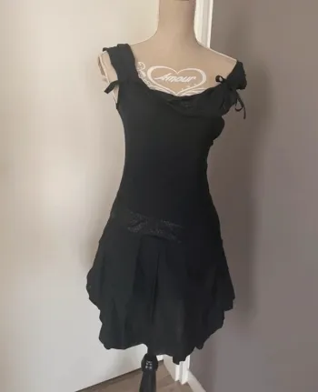 Chattawak robe noire habillée femme taille 34