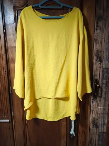 Blouse moutarde oversize