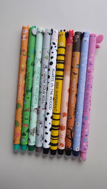 Lot de 10 stylos animaux