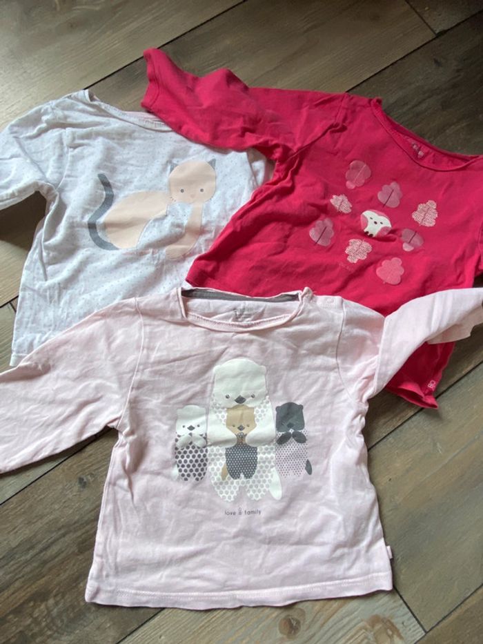 Lot de 3 pulls fille Obaïbi 12 mois