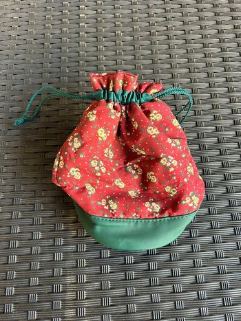 Pochon ancien vintage collector à fleurs