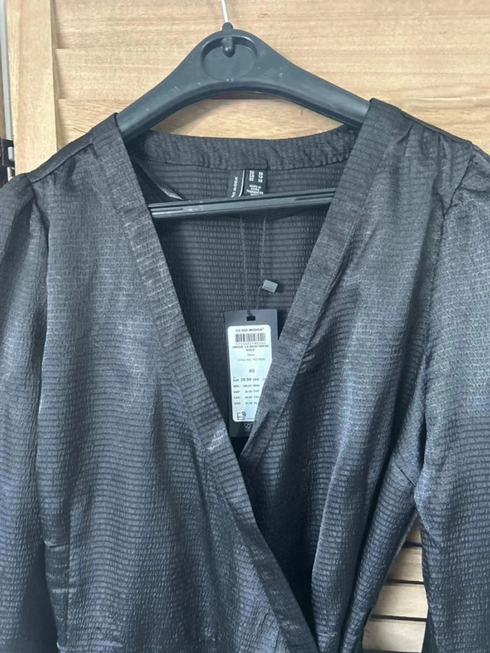 Robe wrap noir Vero moda taille xs - photo numéro 3