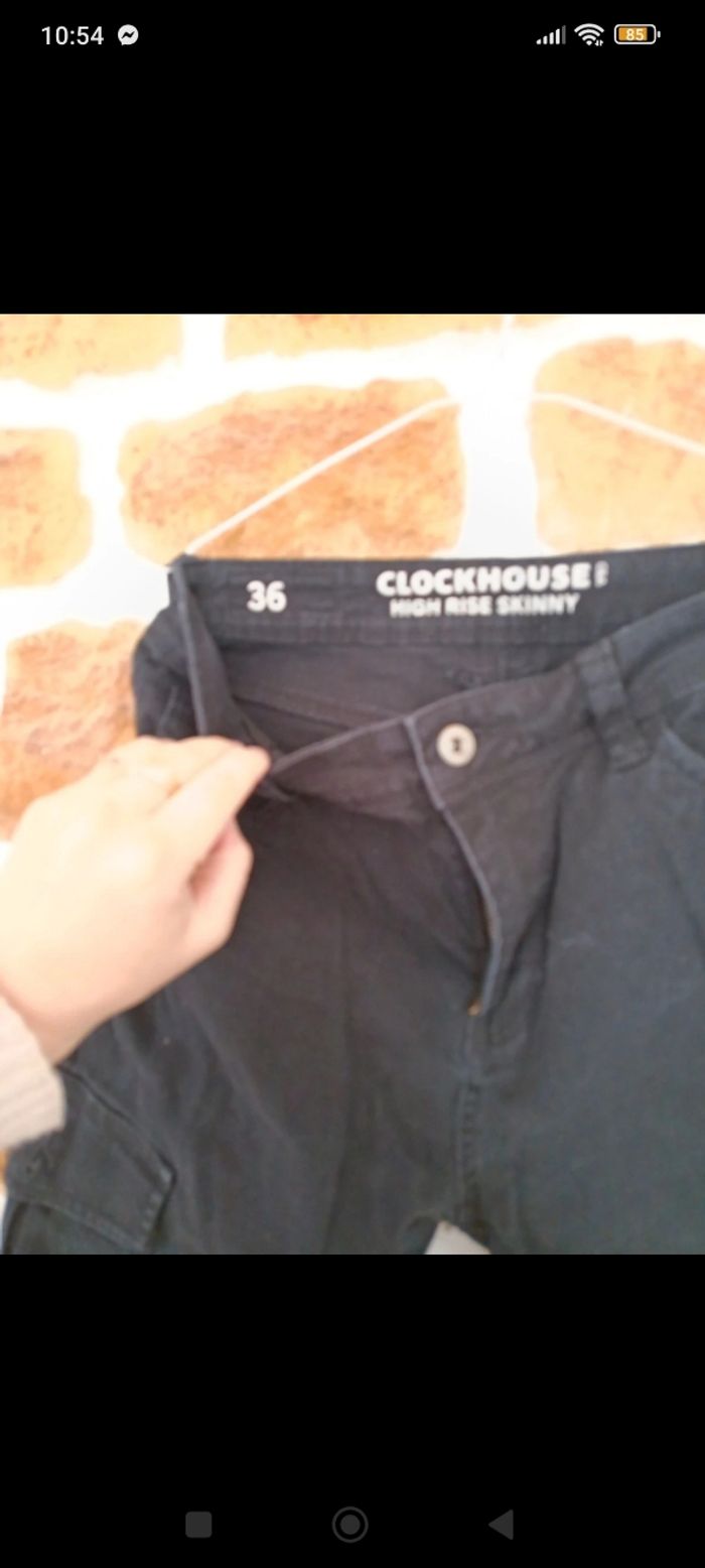 Pantalon cargo noir - photo numéro 3
