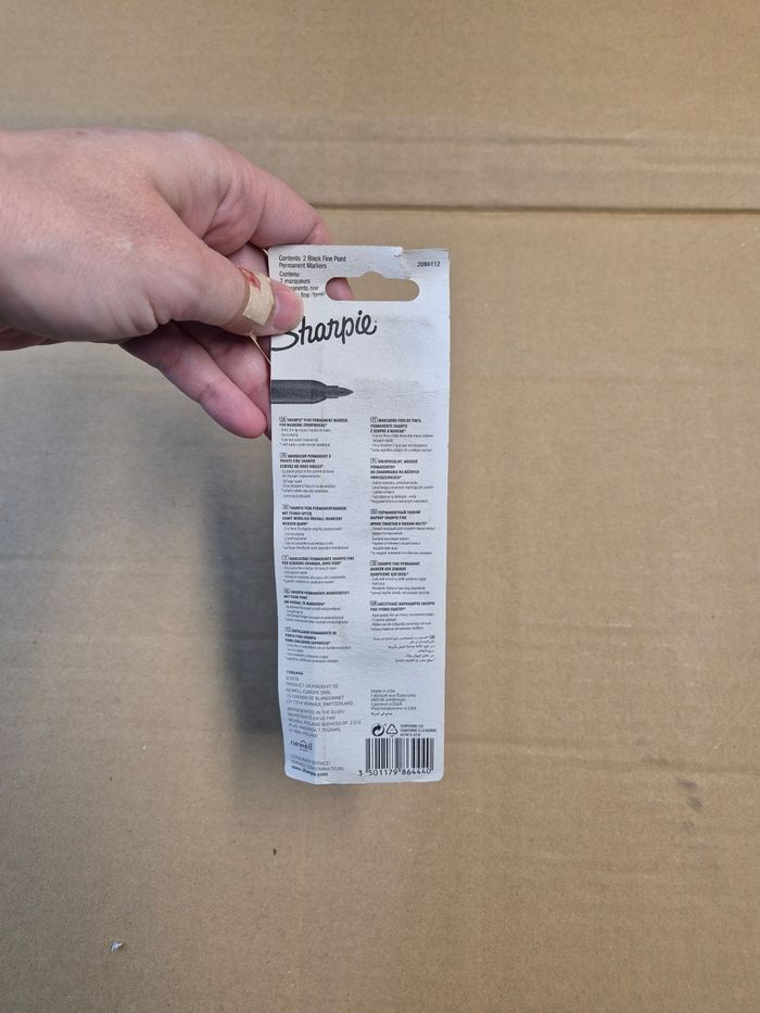 Blister 2 feutres Sharpie bleu et noir - photo numéro 3