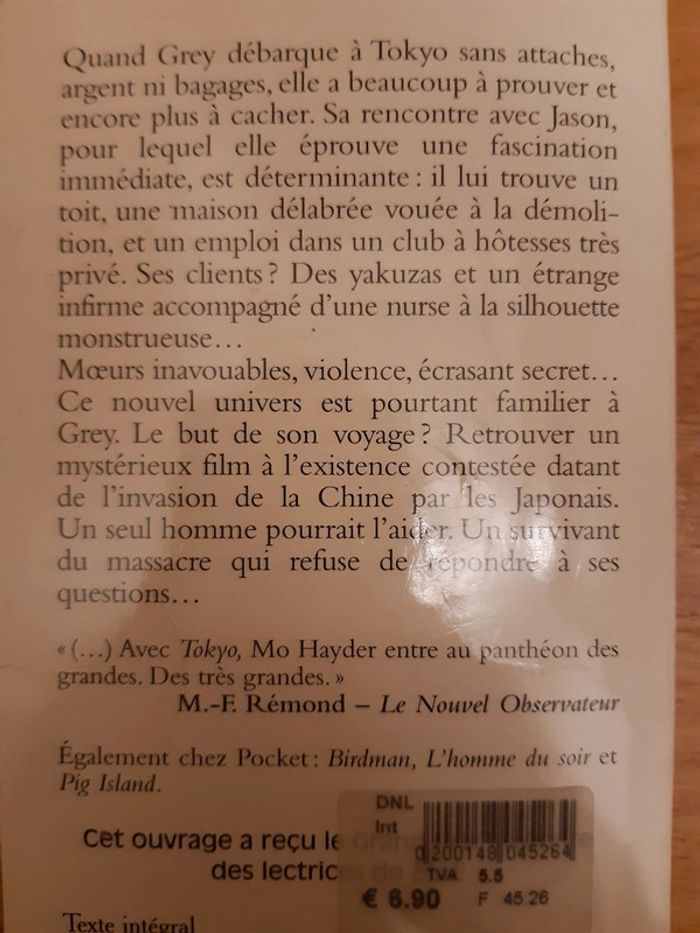 Livre Tokyo de Mo Hayder - photo numéro 2