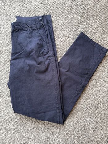 Pantalon cigarette bleu marine (36)