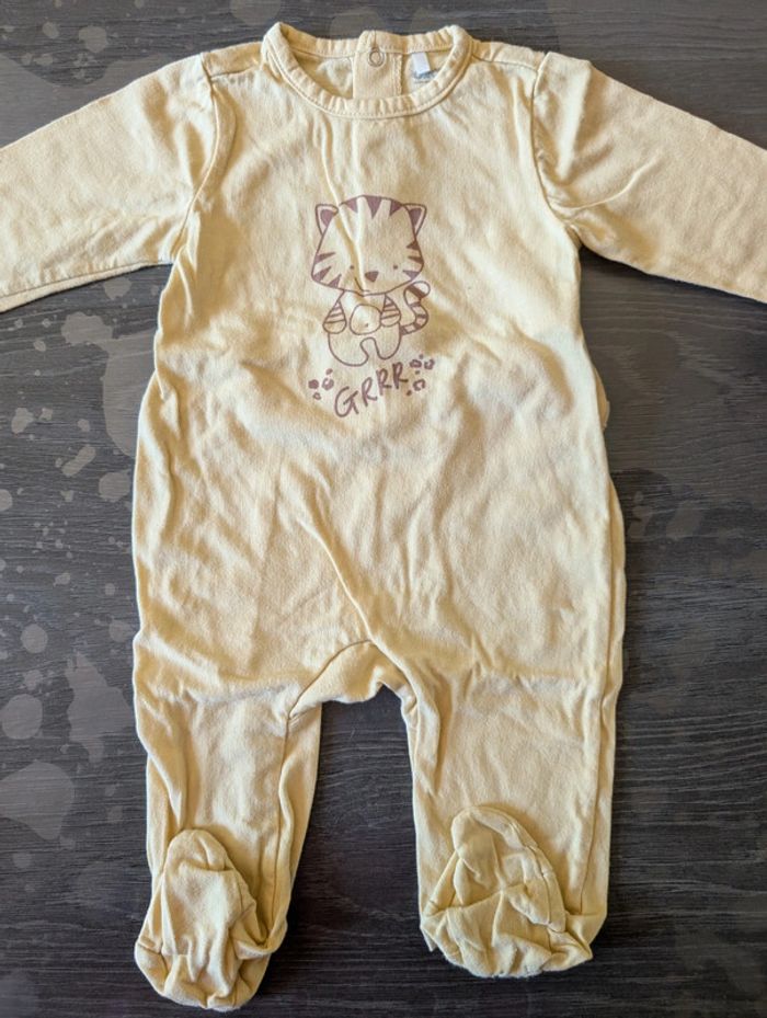 Pyjama coton léger chat tigre mixte