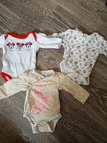 Body Disney Bambi et Minnie 1 mois