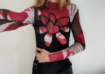 Tee-shirt manches longues col roulé Desigual taille S