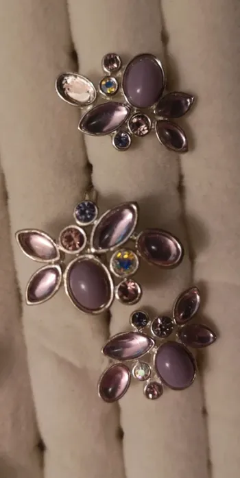 Parrure bague et boucles d'oreille argent