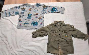 lot de 1 chemise Army et 1 sweat 12 mois