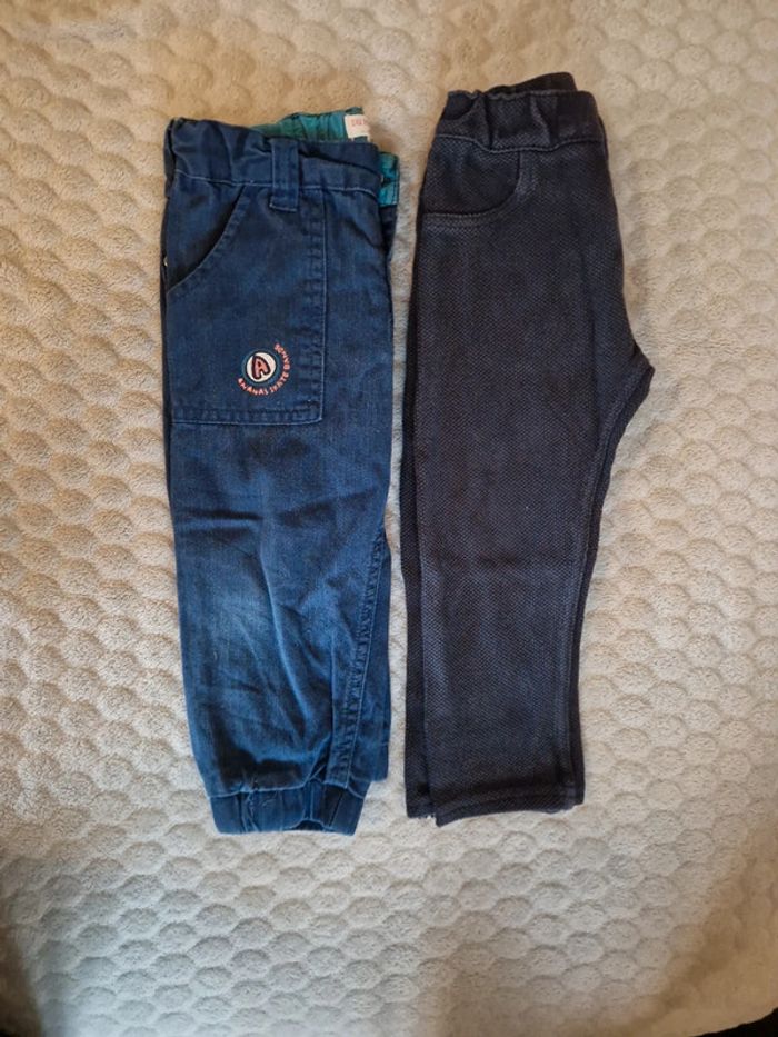 Lot de 2 pantalon garcon bleu