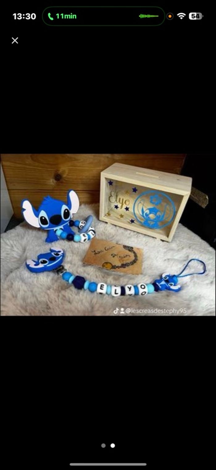 Protège carnet de santé et  attache tétine moto Yamaha - photo numéro 2