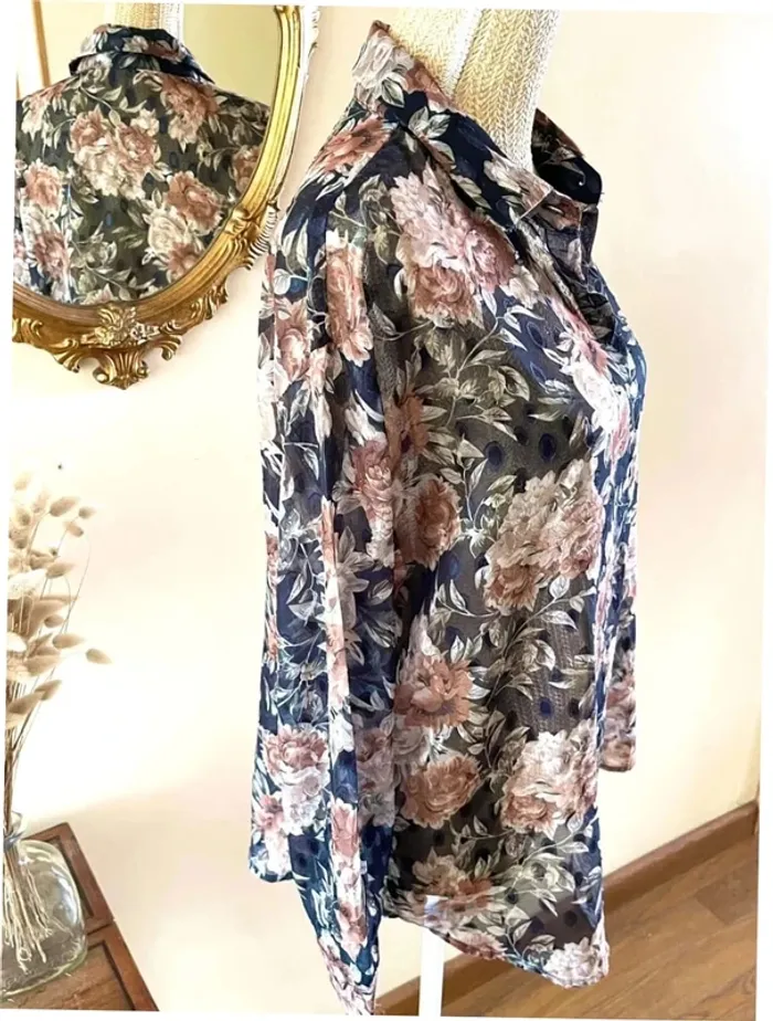 Sublime Haut manche longue Transparent Floral Sophyline taille M/L - photo numéro 15
