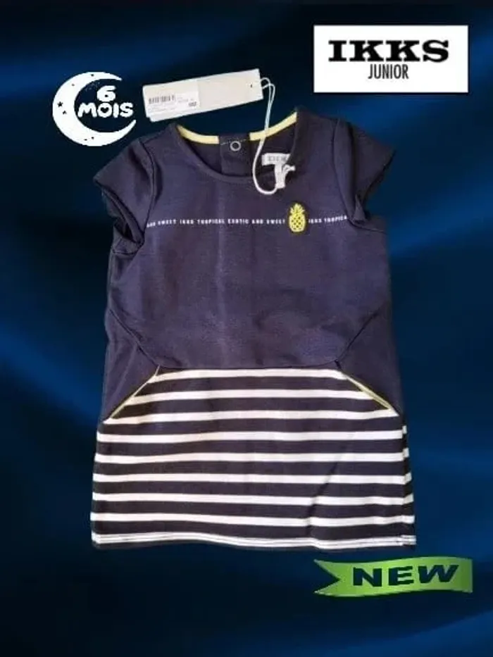 Jolie robe neuve IKKS type marin IKKS 6 mois - photo numéro 2