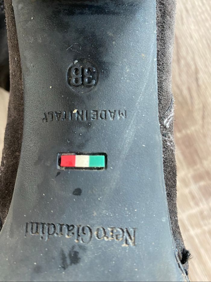 Bottes cuir et nubuck gris Nero Giardini - photo numéro 5