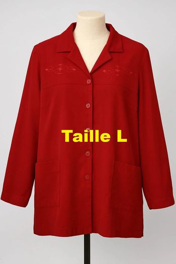 Veste en velours doux rouge Grandiose Taille L