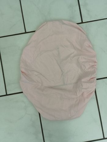 Drap housse rose bébé 55cm