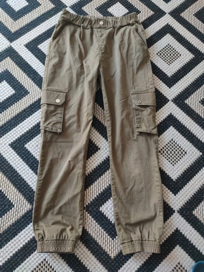 Pantalon cargo en gabardine taille 12 petit bateau