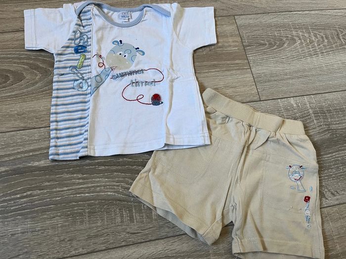 Ensemble été garçon 6 mois short t-shirt