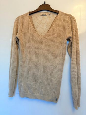 Pull léger Kaporal beige avec dentelle en XS