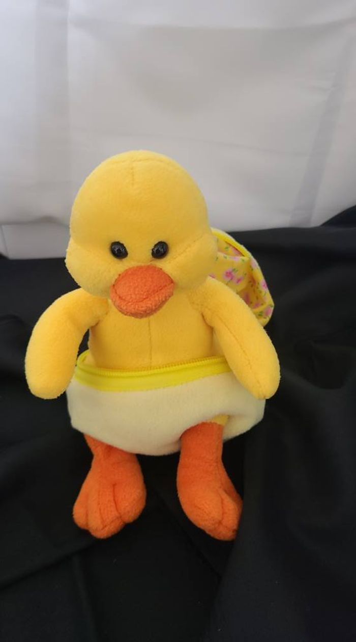 Peluche canard poussin dans un œuf avec fermeture éclair - photo numéro 4