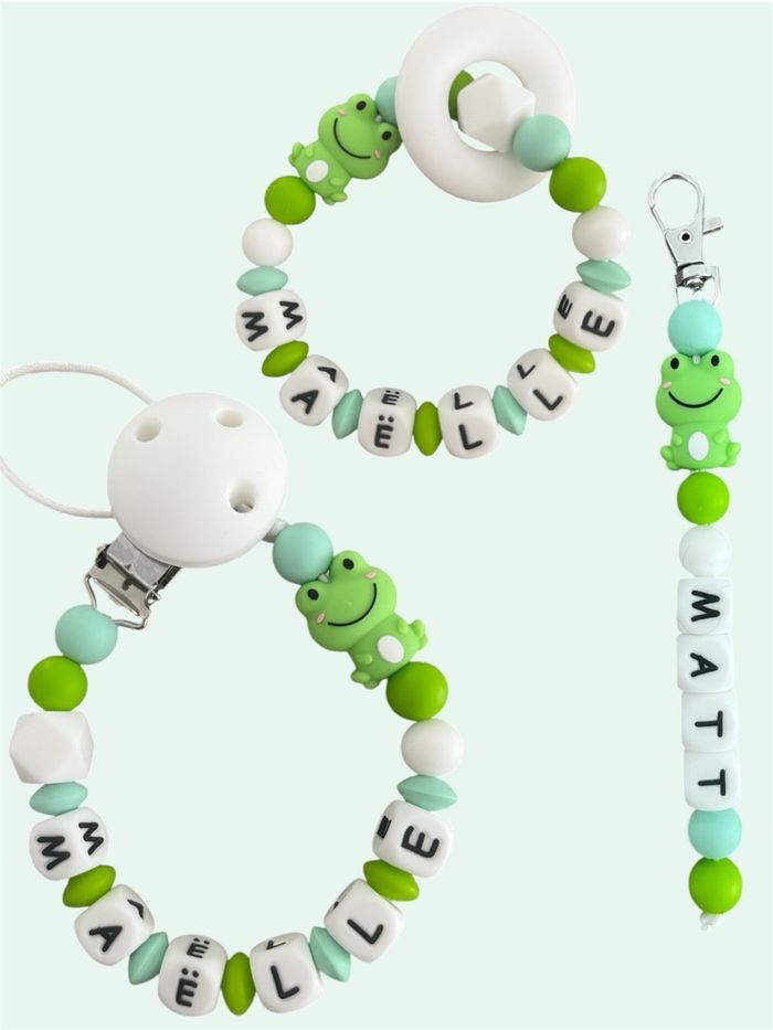 Attache tétine personnalisée Grenouille - photo numéro 2