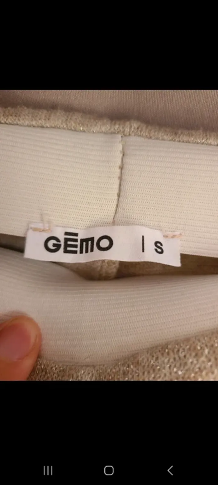 Pantalon beige/doré S - photo numéro 5