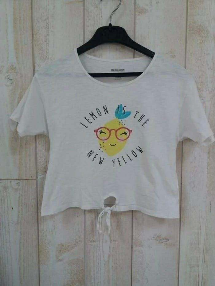 Tee shirt manches courtes fille 10 ans orchestra - photo numéro 1