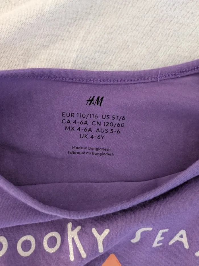 T-shirt manches longues Halloween H&M - Fantôme & "Spooky Season" - 4/6 ans - photo numéro 3