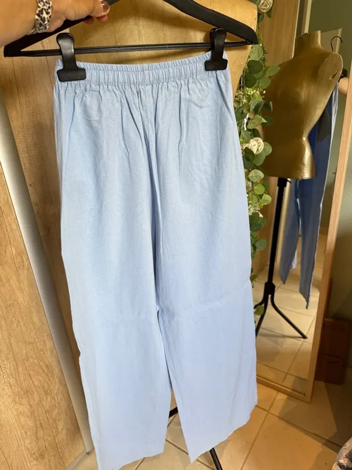 Pantalon large en coton femme - photo numéro 2