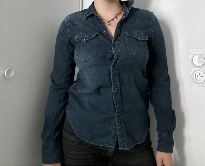 Chemise en jean Ralph Lauren – Taille S - Bleu denim - vintage - photo numéro 2