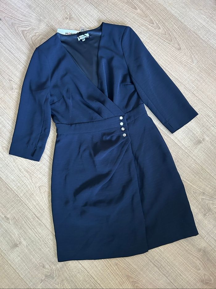 Robe portefeuille bleue marine neuve Morgan taille 38 (valeur 70€) - photo numéro 7